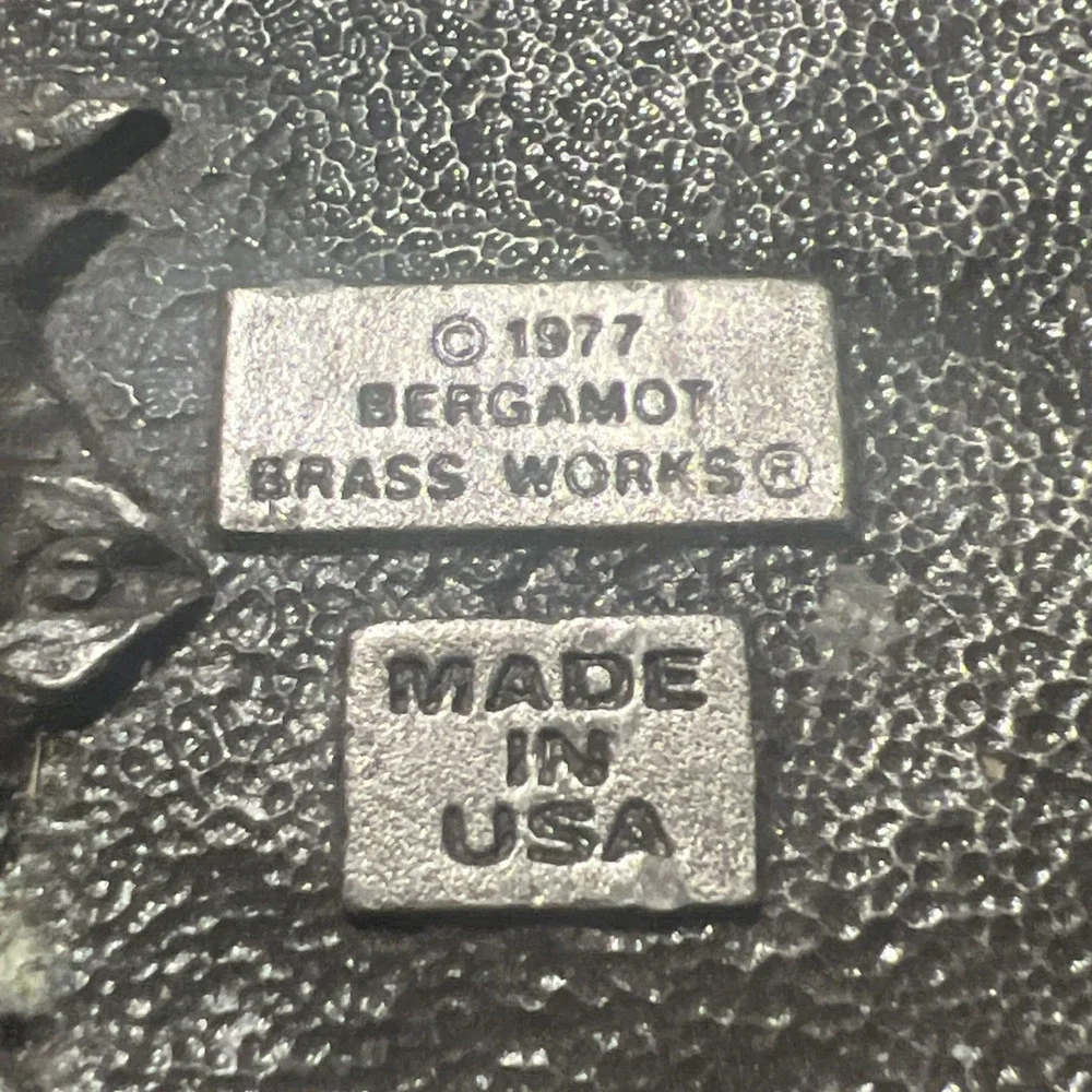 Vintage 1977 Bergamot Brass Works Airplane Belt Buckle Cessna Piper Y-39 Silver